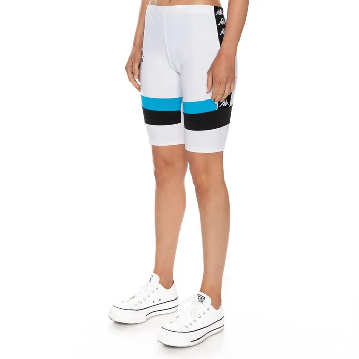 Authentic Football Eve Bike Shorts 8211 White Blue Black White Blue Black Kappa Womens Shorts Gift 4 You