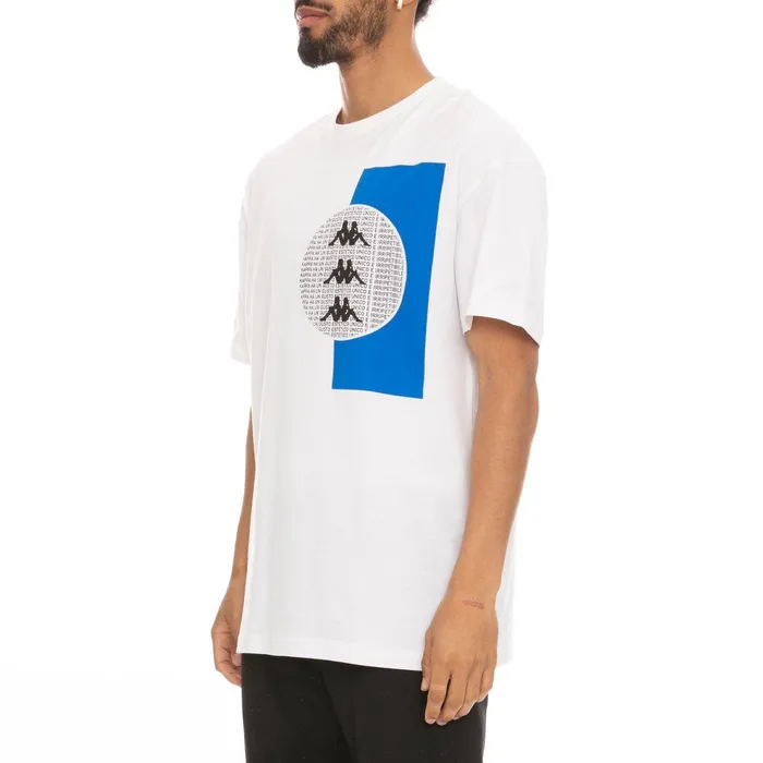 Authentic Hb Eliks TShirt 8211 White Blue Royal White Blue Royal Kappa Mens TShirts Popular