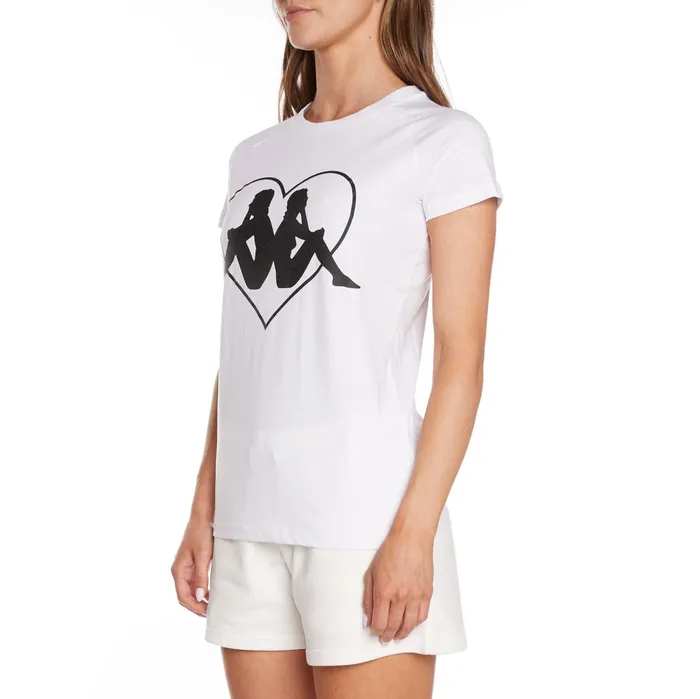 Authentic Love Dabrowa TShirt 8211 White White Kappa Womens TShirts Christmas