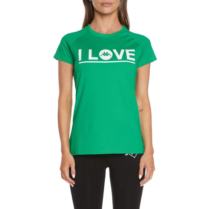 Authentic Love Gornicza TShirt 8211 Green Green Kappa Womens TShirts Online
