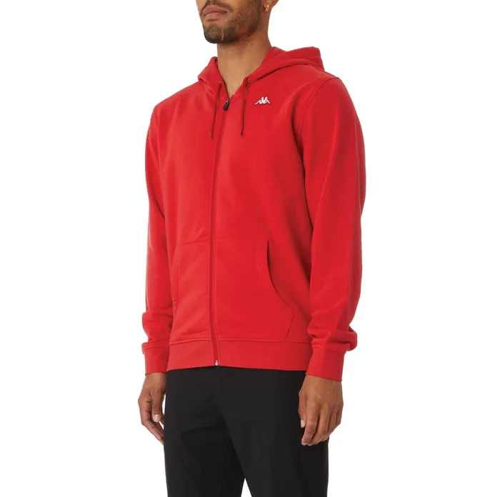 Authentic Lund Zip Hoodie 8211 Red Red Kappa Mens Sweatsuits
