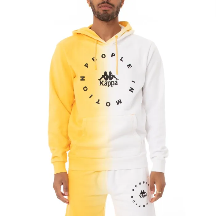 Authentic Mookie Hoodie 8211 Yellow White Yellow White Kappa Mens Sweatsuits