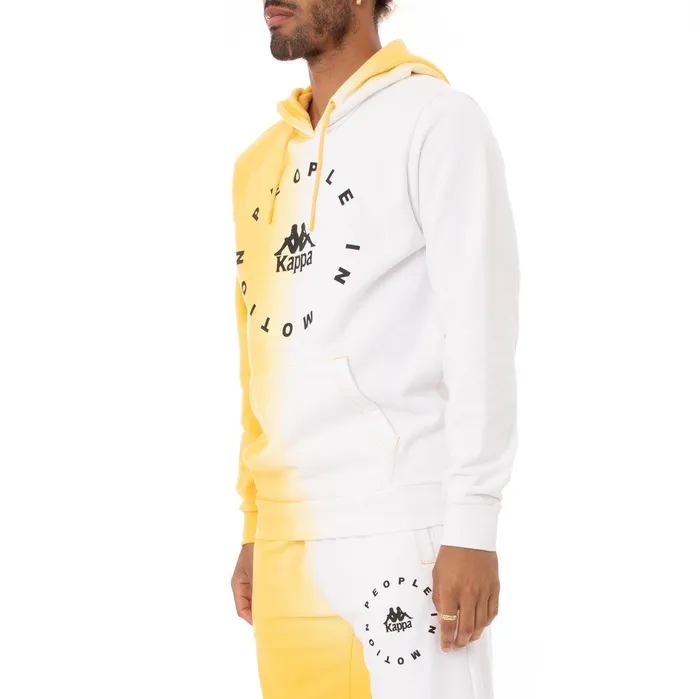 Authentic Mookie Hoodie 8211 Yellow White Yellow White Kappa Mens Sweatsuits