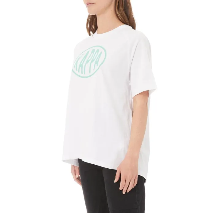 Authentic Pop Emasar TShirt 8211 White Green Spring White Green Spring Kappa Womens TShirts Gift Ideas