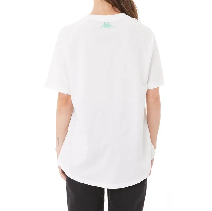 Authentic Pop Emasar TShirt 8211 White Green Spring White Green Spring Kappa Womens TShirts Gift Ideas