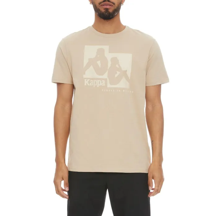 Authentic Rayo TShirt 8211 Beige Sand White Beige Sand White Kappa Mens TShirts Online Authentic Rayo TShirt 8211 Beige Sand White Beige Sand White Kappa Mens TShirts Online