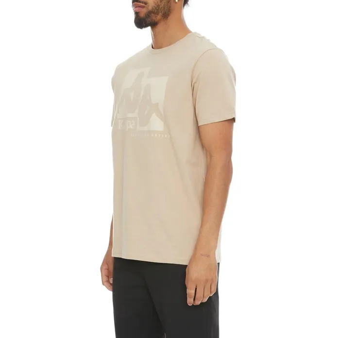 Authentic Rayo TShirt 8211 Beige Sand White Beige Sand White Kappa Mens TShirts Online