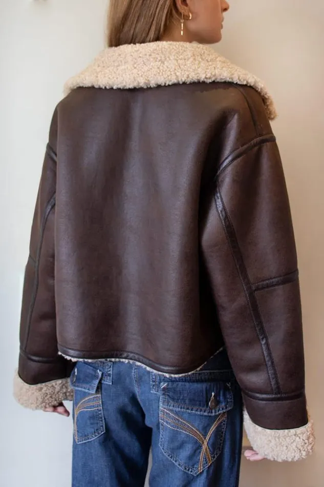Aviator Jacket Women Subdued Coats and Jackets