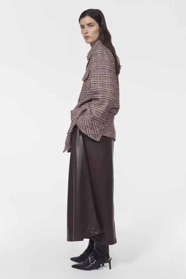 Avril Boucle Check Blazer Rosa Women Rodebjer Outerwear