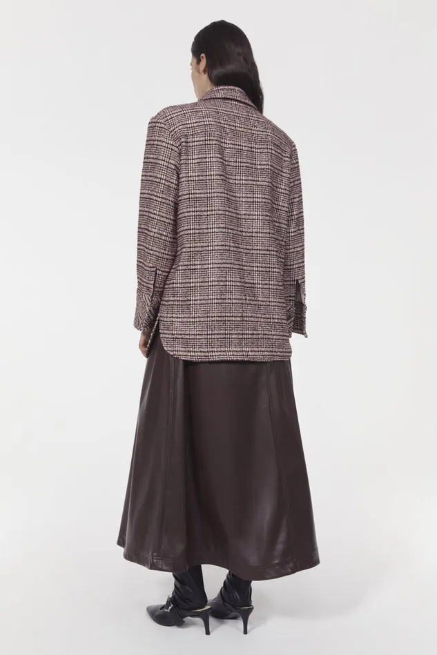 Avril Boucle Check Blazer Rosa Women Rodebjer Outerwear