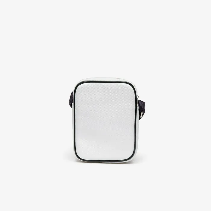 Bags Lacoste Mens 1930s Original Coated Canvas Vertical Bag White Peacoat Casaul