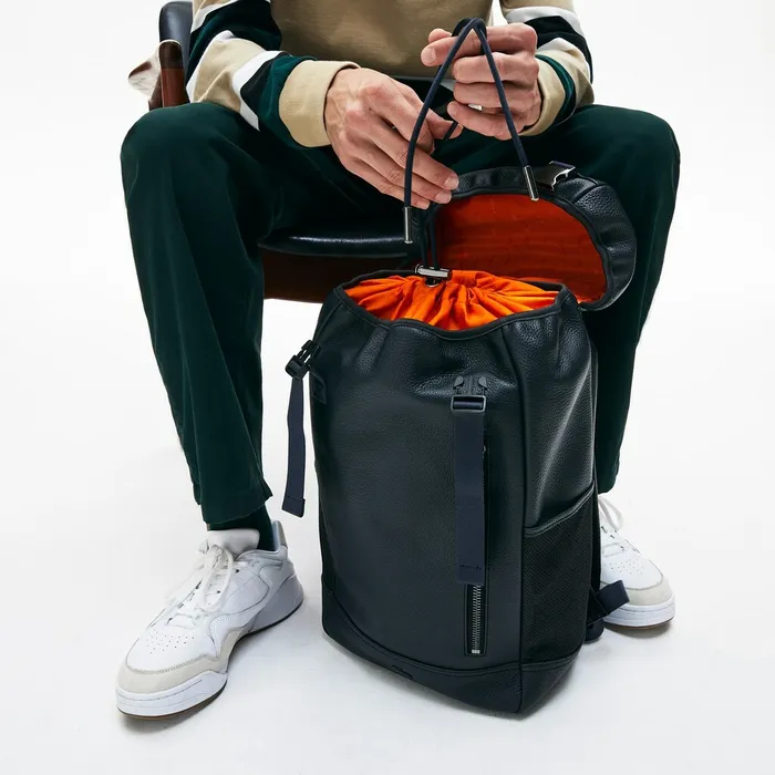 Bags Lacoste Mens Altitude Grained Leather Flap Backpack Phantom Dark Sapphire Gift 4 You Bags Lacoste Mens Altitude Grained Leather Flap Backpack Phantom Dark Sapphire Gift 4 You