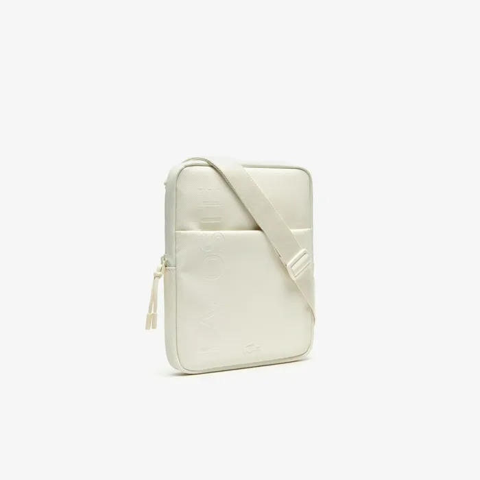 Bags Lacoste Mens Classic L1212 Vertical Zip Camera Bag Marshmallow USA