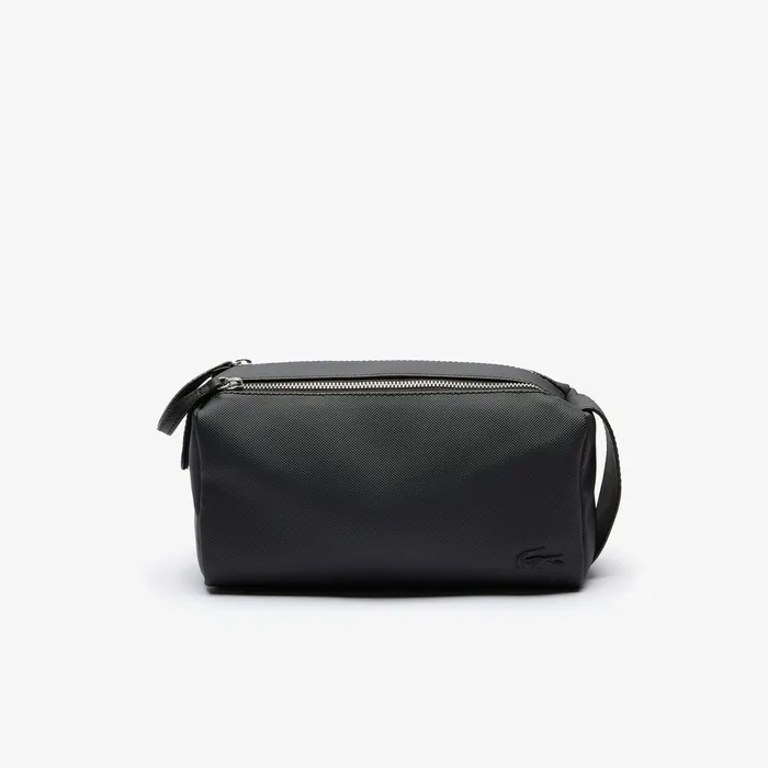 Bags Lacoste Mens Classic Petit Piqu Toiletry Bag Black Cheap On Sale