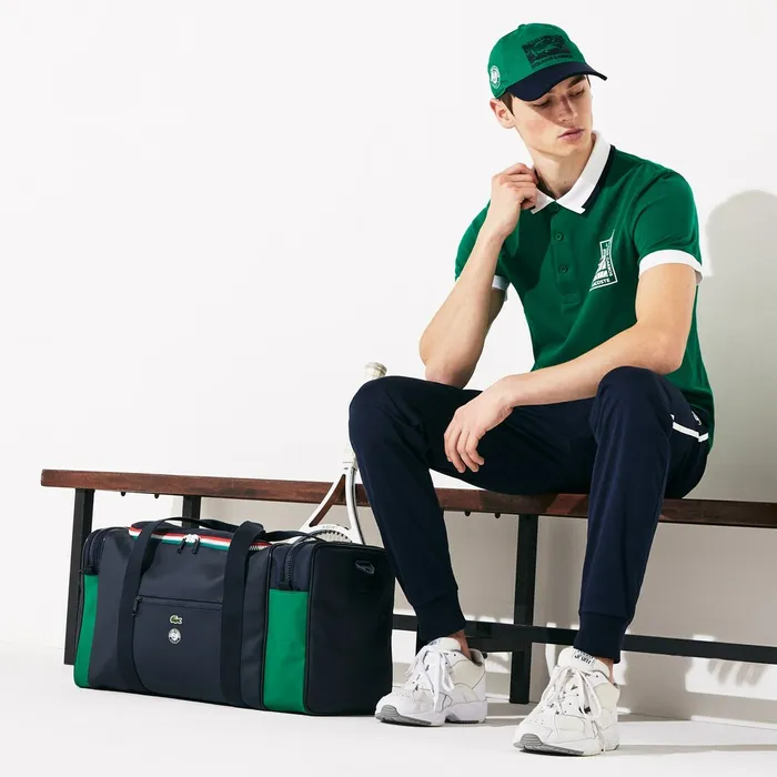 Bags Lacoste Mens Roland Garros TwoTone Nylon Zippered Sports Bag Peacoat Verdant Green Mol Shop Online Bags Lacoste Mens Roland Garros TwoTone Nylon Zippered Sports Bag Peacoat Verdant Green Mol Shop Online