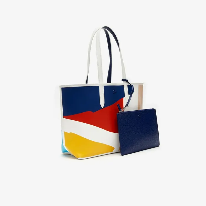 Bags Lacoste Womens Anna Removable Pouch Coloured Design Tote Color Bloc Robert George For Sale Online
