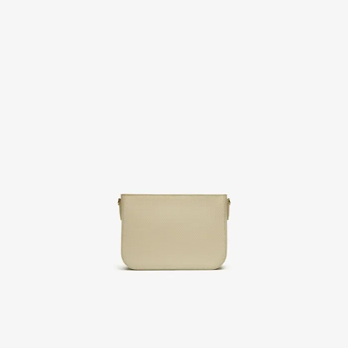Bags Lacoste Womens Chantaco Colourblock Piqu Leather Shoulder Bag Fog Samoan Sun Gift for Friend