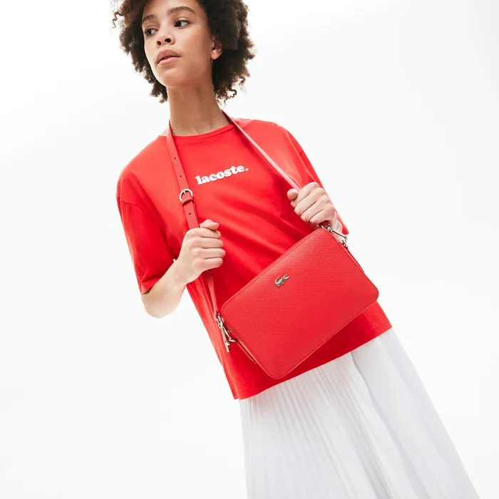 Bags Lacoste Womens Chantaco Leather Square Shoulder Bag Bittersweet For Sale Online Bags Lacoste Womens Chantaco Leather Square Shoulder Bag Bittersweet For Sale Online