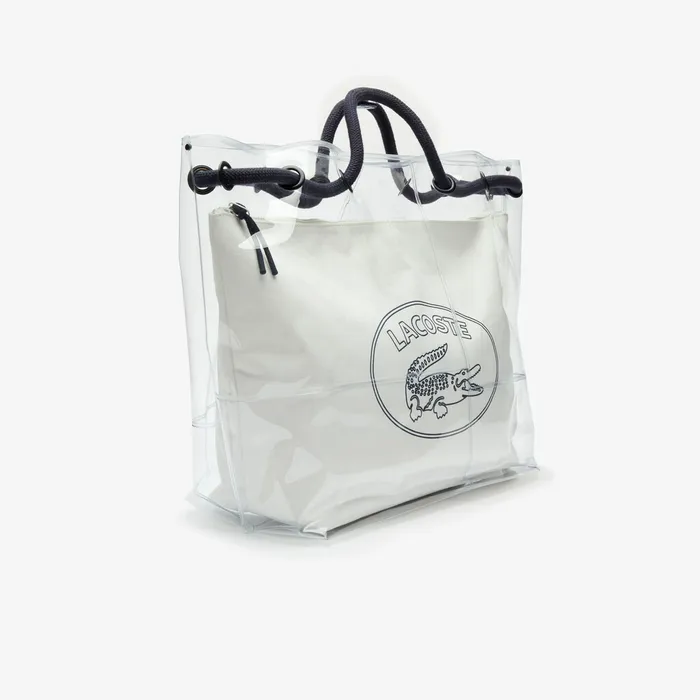 Bags Lacoste Womens Clear Shopper Bag Transparent Peacoat Outlet Factory