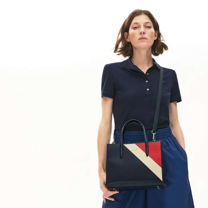 Bags Lacoste Womens Multicolored Shopper Dark Sapphire Fog Corrida USA