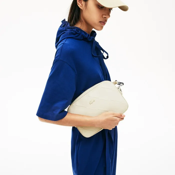 Bags Lacoste Womens Quilted Crossover Bag Fog Outlet Factory