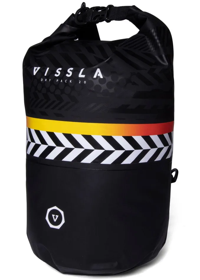 Bags Men Vissla 7 Seas 20L Dry Pack Black Bags Men Vissla 7 Seas 20L Dry Pack Black