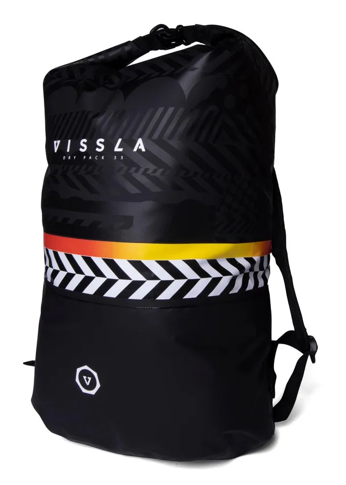 Bags Men Vissla 7 Seas 35L Dry Backpack Black Bags Men Vissla 7 Seas 35L Dry Backpack Black