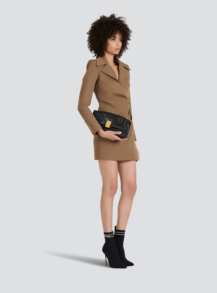 Balmain 1945 Bags Womens Quilted Leather 1945 Clutch Bag Black Balmain 1945 Bags Womens Quilted Leather 1945 Clutch Bag Black