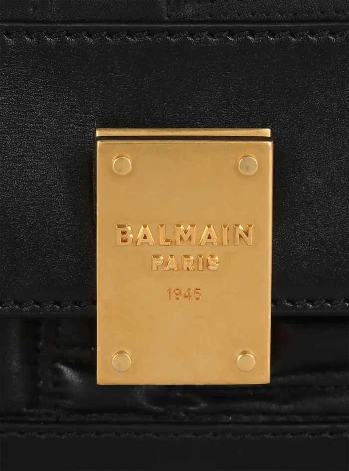 Balmain 1945 Bags Womens Quilted Leather 1945 Clutch Bag Black Balmain 1945 Bags Womens Quilted Leather 1945 Clutch Bag Black