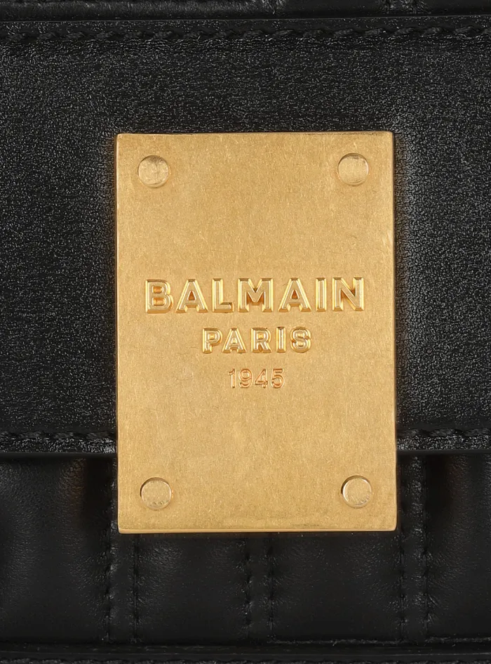 Balmain 1945 Bags Womens SmallSized Quilted Leather 1945 Bag Black Balmain 1945 Bags Womens SmallSized Quilted Leather 1945 Bag Black