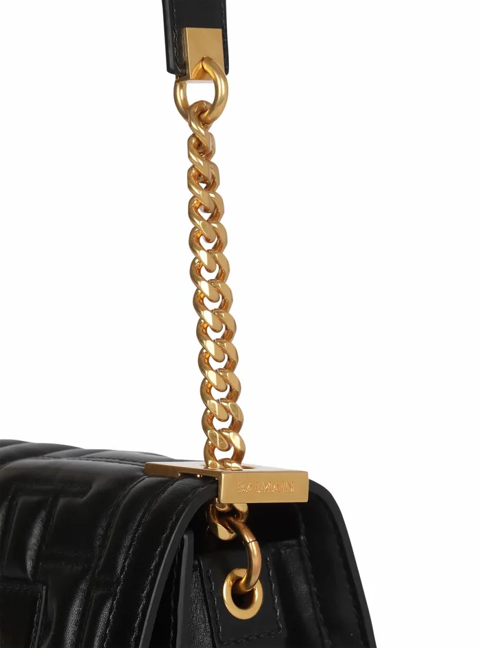 Balmain 1945 Bags Womens SmallSized Quilted Leather 1945 Bag Black Balmain 1945 Bags Womens SmallSized Quilted Leather 1945 Bag Black
