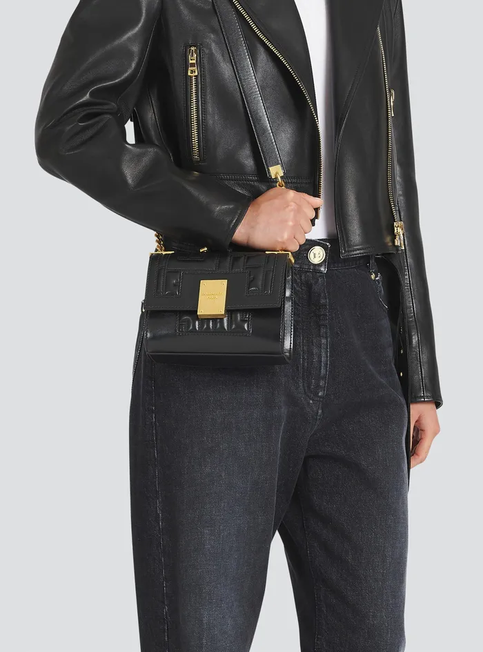 Balmain 1945 Bags Womens SmallSized Quilted Leather 1945 Bag Black Balmain 1945 Bags Womens SmallSized Quilted Leather 1945 Bag Black