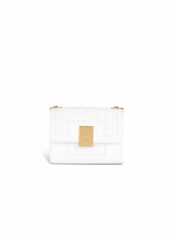 Balmain 1945 Bags Womens SmallSized Quilted Leather 1945 Bag White