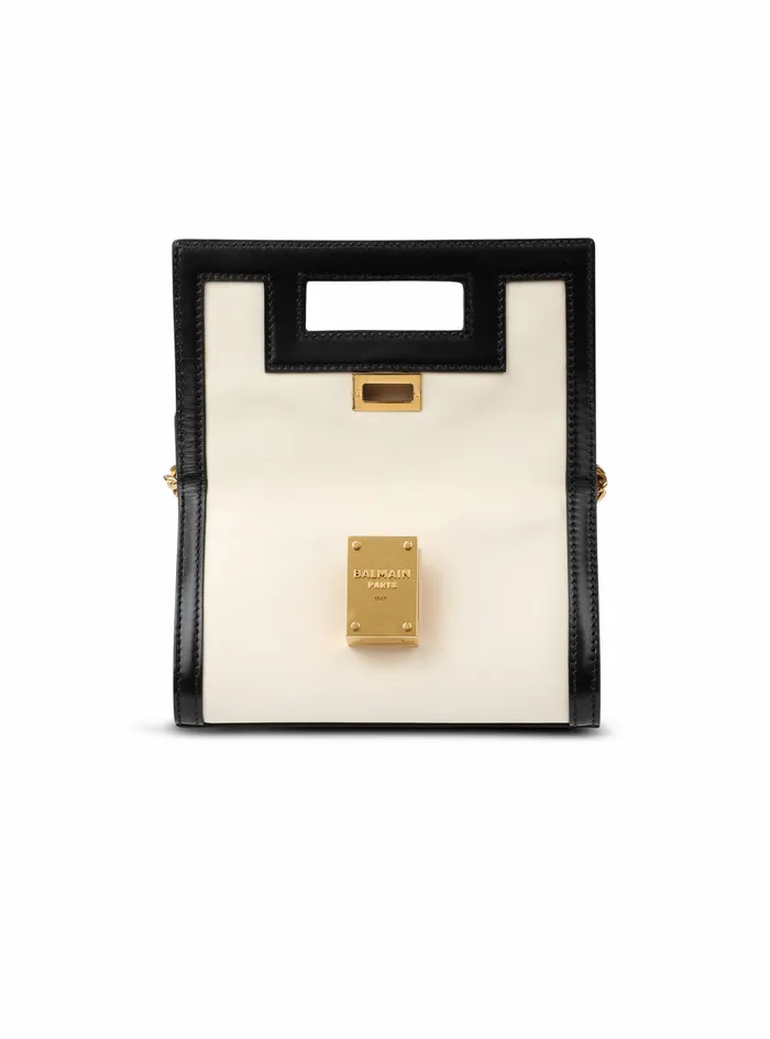 Balmain 1945 Heritage Bags Womens SmallSized Black And White Leather 1945 Heritage Bag White Balmain 1945 Heritage Bags Womens SmallSized Black And White Leather 1945 Heritage Bag White