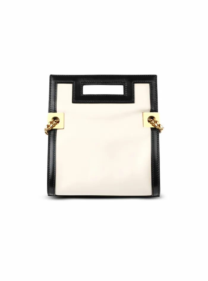 Balmain 1945 Heritage Bags Womens SmallSized Black And White Leather 1945 Heritage Bag White Balmain 1945 Heritage Bags Womens SmallSized Black And White Leather 1945 Heritage Bag White