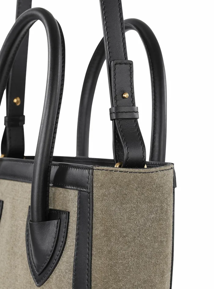 Balmain BArmy Bags Womens Canvas BArmy 26 Bag With Leather Panels Khaki Balmain BArmy Bags Womens Canvas BArmy 26 Bag With Leather Panels Khaki