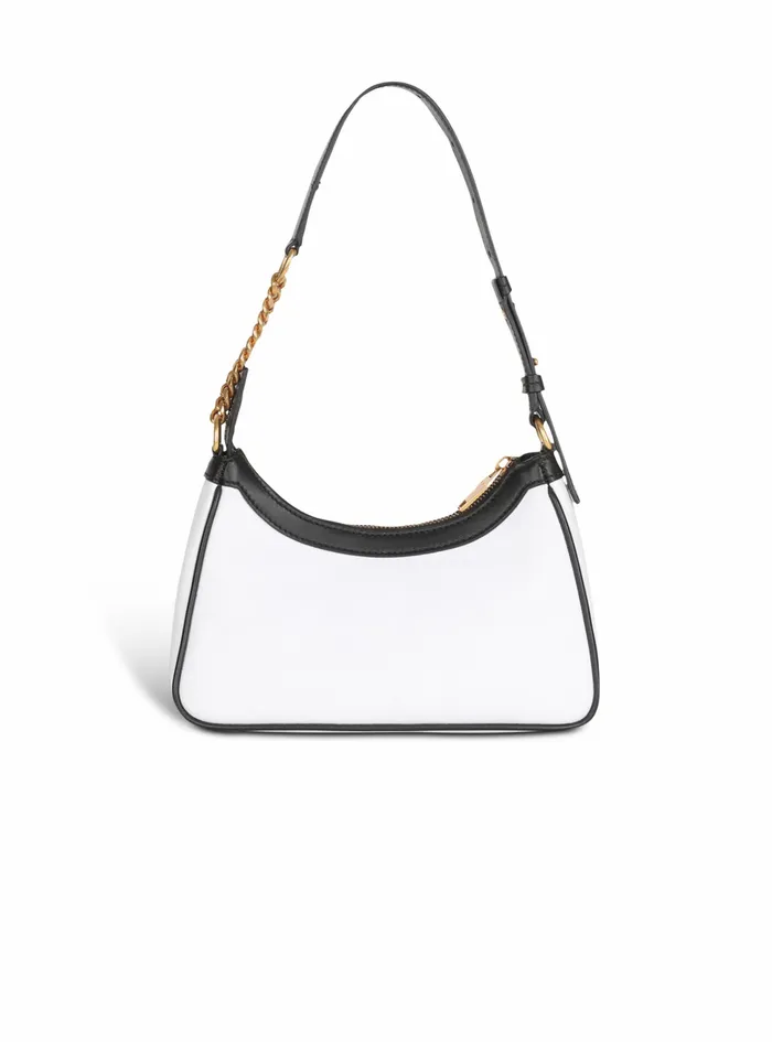Balmain BArmy Bags Womens Canvas BArmy Bag With Leather Panels White Balmain BArmy Bags Womens Canvas BArmy Bag With Leather Panels White
