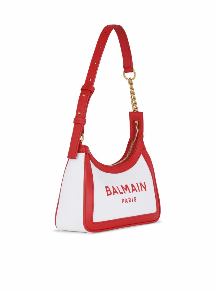 Balmain BArmy Bags Womens Exclusive 8211 Canvas BArmy Handbag With Leather Panels Red Balmain BArmy Bags Womens Exclusive 8211 Canvas BArmy Handbag With Leather Panels Red