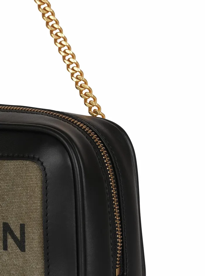 Balmain BArmy Bags Womens SmallSized Canvas BArmy Bag With Leather Panels Khaki Balmain BArmy Bags Womens SmallSized Canvas BArmy Bag With Leather Panels Khaki