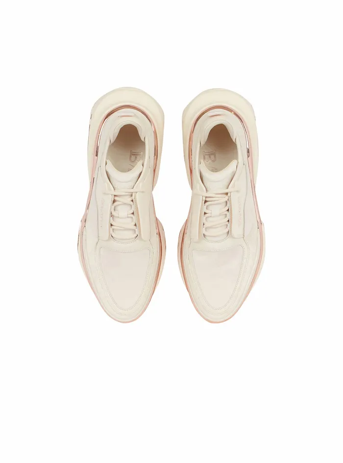 Balmain BBold Womens Leather And Suede BBold LowTop Sneakers White Balmain BBold Womens Leather And Suede BBold LowTop Sneakers White