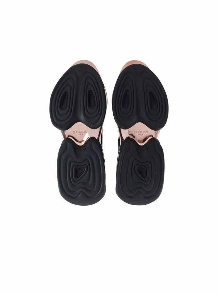 Balmain BBold Womens Leather Metal And Suede BBold LowTop Sneakers Black Balmain BBold Womens Leather Metal And Suede BBold LowTop Sneakers Black