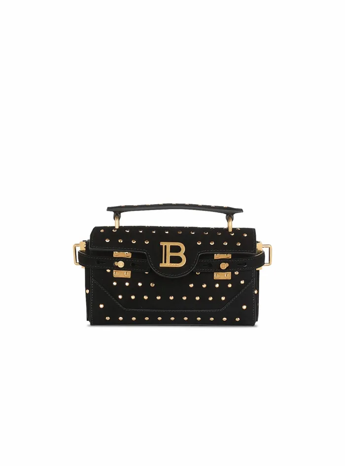 Balmain BBuzz Bags Womens Bicolor Leather BBuzz 19 Bag Black