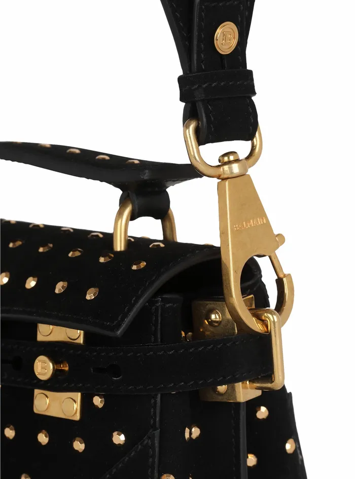 Balmain BBuzz Bags Womens Bicolor Leather BBuzz 19 Bag Black Balmain BBuzz Bags Womens Bicolor Leather BBuzz 19 Bag Black