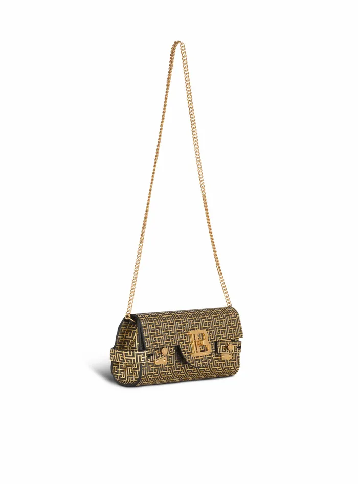 Balmain BBuzz Bags Womens Bicolor Leather BBuzz Clutch Bag Gold Balmain BBuzz Bags Womens Bicolor Leather BBuzz Clutch Bag Gold
