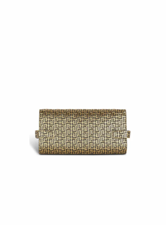 Balmain BBuzz Bags Womens Bicolor Leather BBuzz Clutch Bag Gold Balmain BBuzz Bags Womens Bicolor Leather BBuzz Clutch Bag Gold