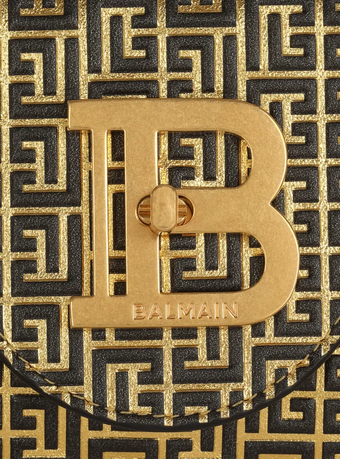Balmain BBuzz Bags Womens Bicolor Leather BBuzz Clutch Bag Gold Balmain BBuzz Bags Womens Bicolor Leather BBuzz Clutch Bag Gold
