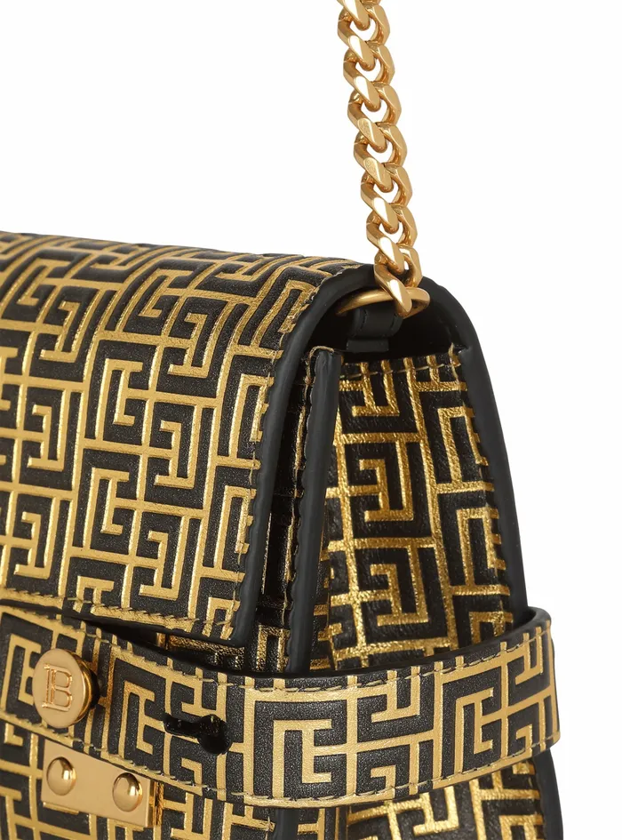 Balmain BBuzz Bags Womens Bicolor Leather BBuzz Clutch Bag Gold Balmain BBuzz Bags Womens Bicolor Leather BBuzz Clutch Bag Gold