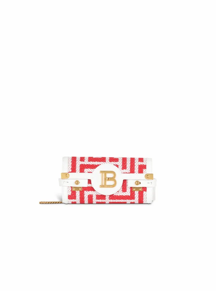 Balmain BBuzz Bags Womens High Summer Capsule 8211 Bicolor Jacquard BBuzz 23 Clutch Bag Red Balmain BBuzz Bags Womens High Summer Capsule 8211 Bicolor Jacquard BBuzz 23 Clutch Bag Red