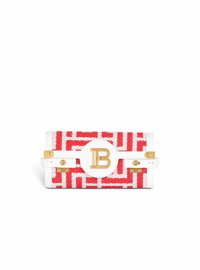 Balmain BBuzz Bags Womens High Summer Capsule 8211 Bicolor Jacquard BBuzz 23 Clutch Bag Red Balmain BBuzz Bags Womens High Summer Capsule 8211 Bicolor Jacquard BBuzz 23 Clutch Bag Red