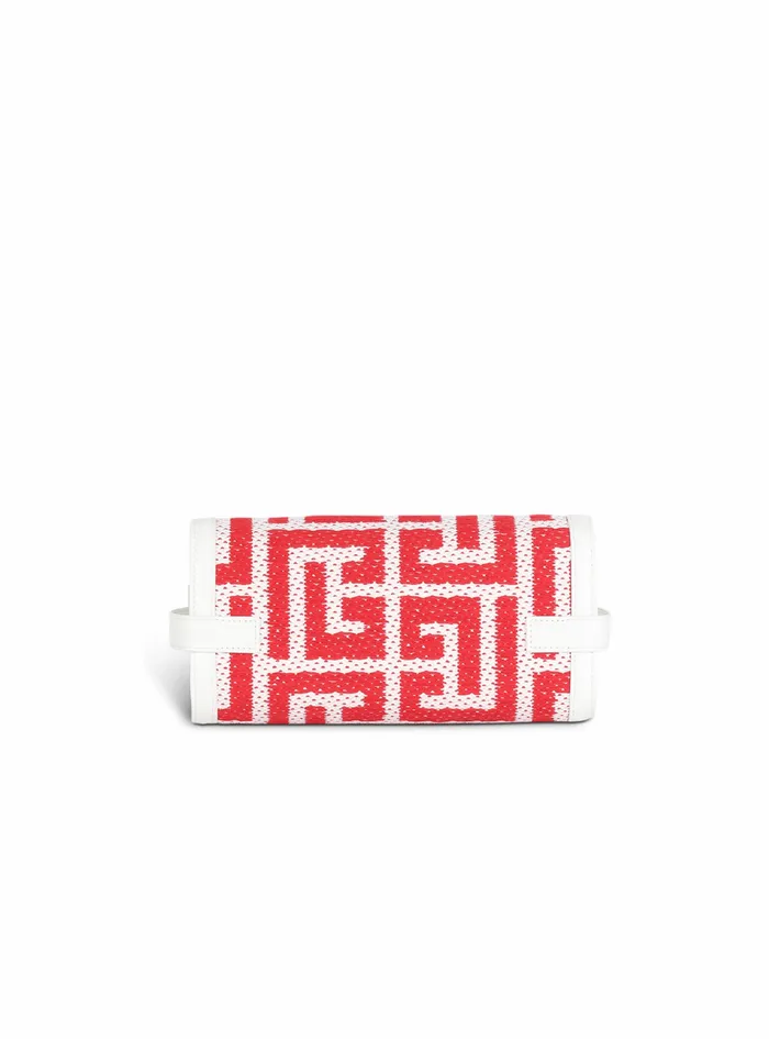 Balmain BBuzz Bags Womens High Summer Capsule 8211 Bicolor Jacquard BBuzz 23 Clutch Bag Red Balmain BBuzz Bags Womens High Summer Capsule 8211 Bicolor Jacquard BBuzz 23 Clutch Bag Red